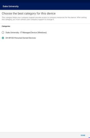 Android BYOD personal device