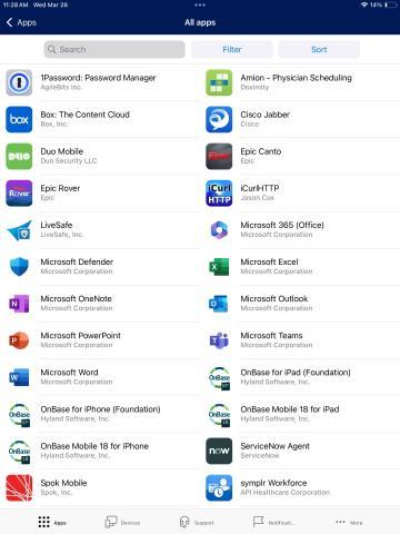 iOS all apps