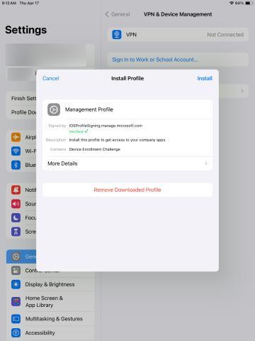 Install Profile 2