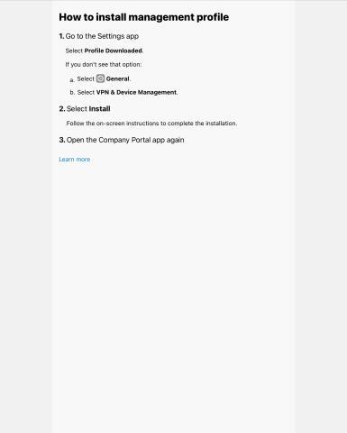 How to install profile