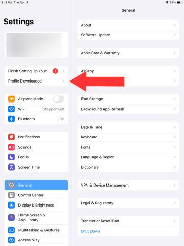 Profile downloaded