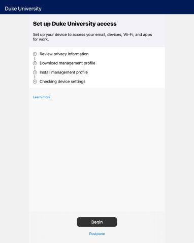 Setup access
