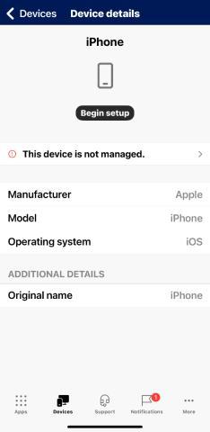 iOS Remove device unmanaged